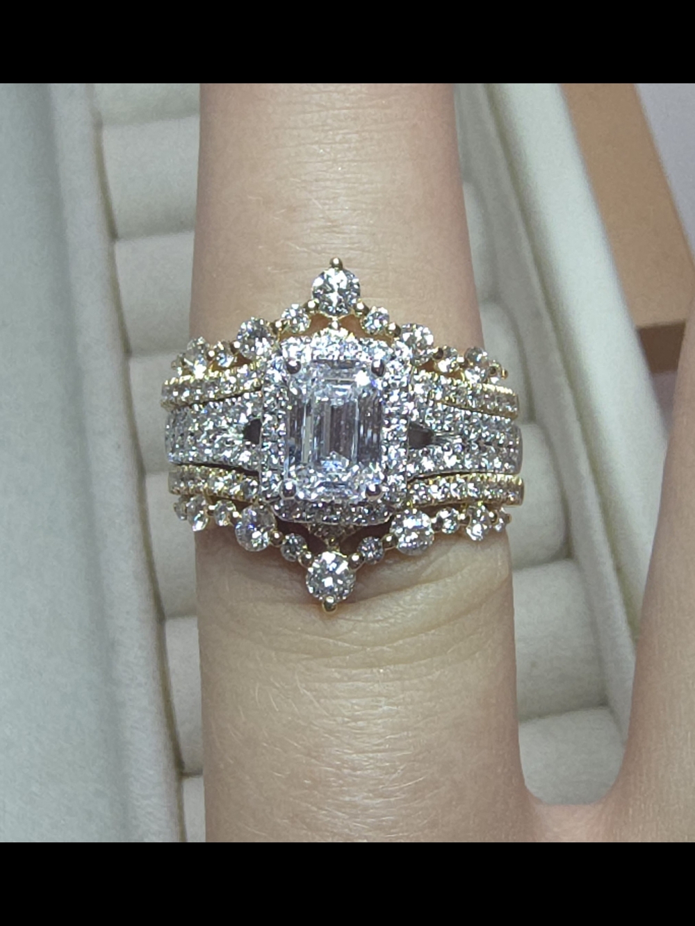 14k Yellow And White Gold Bridal Set